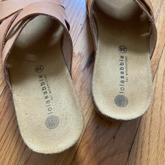 Leather Wedge Criss Cross Sandals 36 - Picture 3 of 6